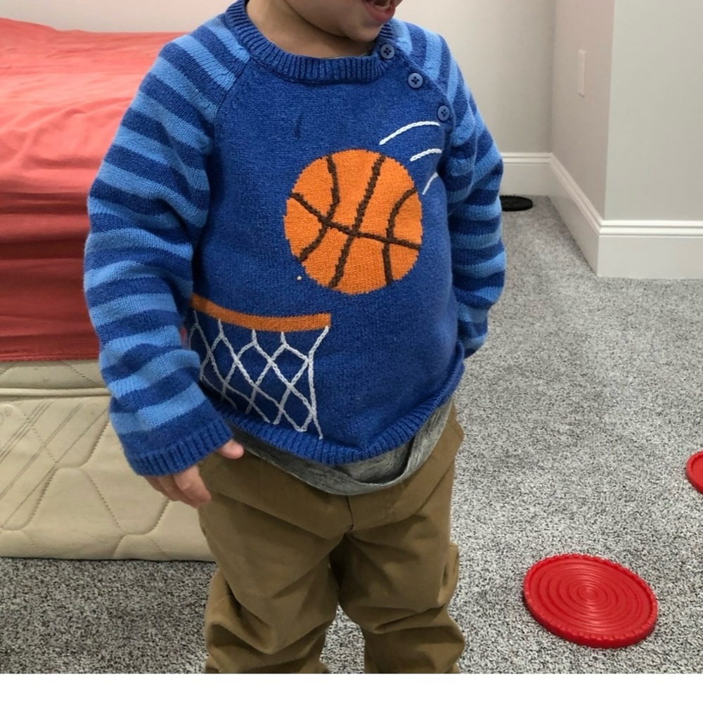 Blue Basketball Sweater for Kids